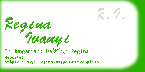 regina ivanyi business card